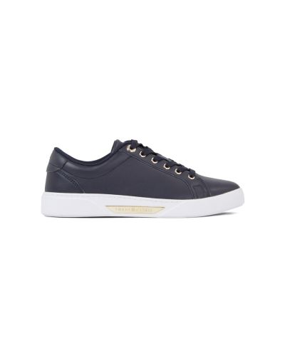 Leather Cupsole Gold Bar Trainers