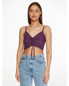 Tommy JeansFloral Ruched Strappy Top