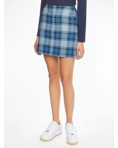 Tommy Jeans Organic Cotton Check Mini Skirt